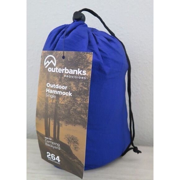 Outerbanks Provisions HPSH001 Outdoor Single Person Blue Nylon 108”x 5 Hammock - Picture 6 of 7